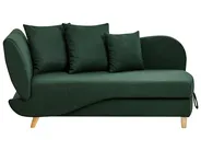 Chaise longue versione sinistra MERI con contenitore Lino sintetico Verde_937753