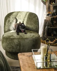 Swivel Armchair AYLO Chenille Green_1052691