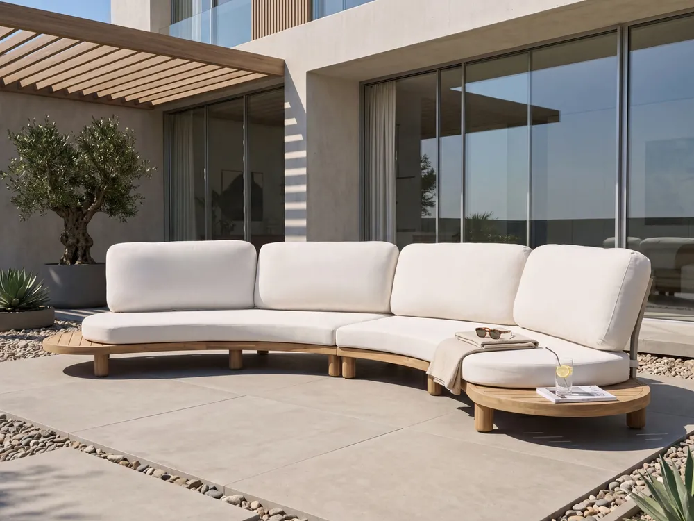 Garden Sofa with Table 4 Seater NUMANA Acacia Wood Off-White_1074243