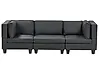 Sofá modular 3 plazas UNSTAD Piel sintética Negro