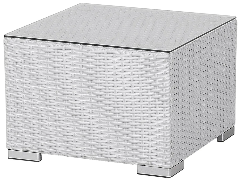 Garden Lounge Set with Table 8 Seater XXL Modular PE Rattan White Right Hand_705604