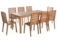 Set da pranzo da giardino 8 posti OMBRIANO Legno di acacia certificato Marrone chiaro_958941