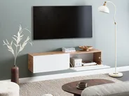 Wisząca szafka RTV GLADSTONE Brązowy/ biały_973836