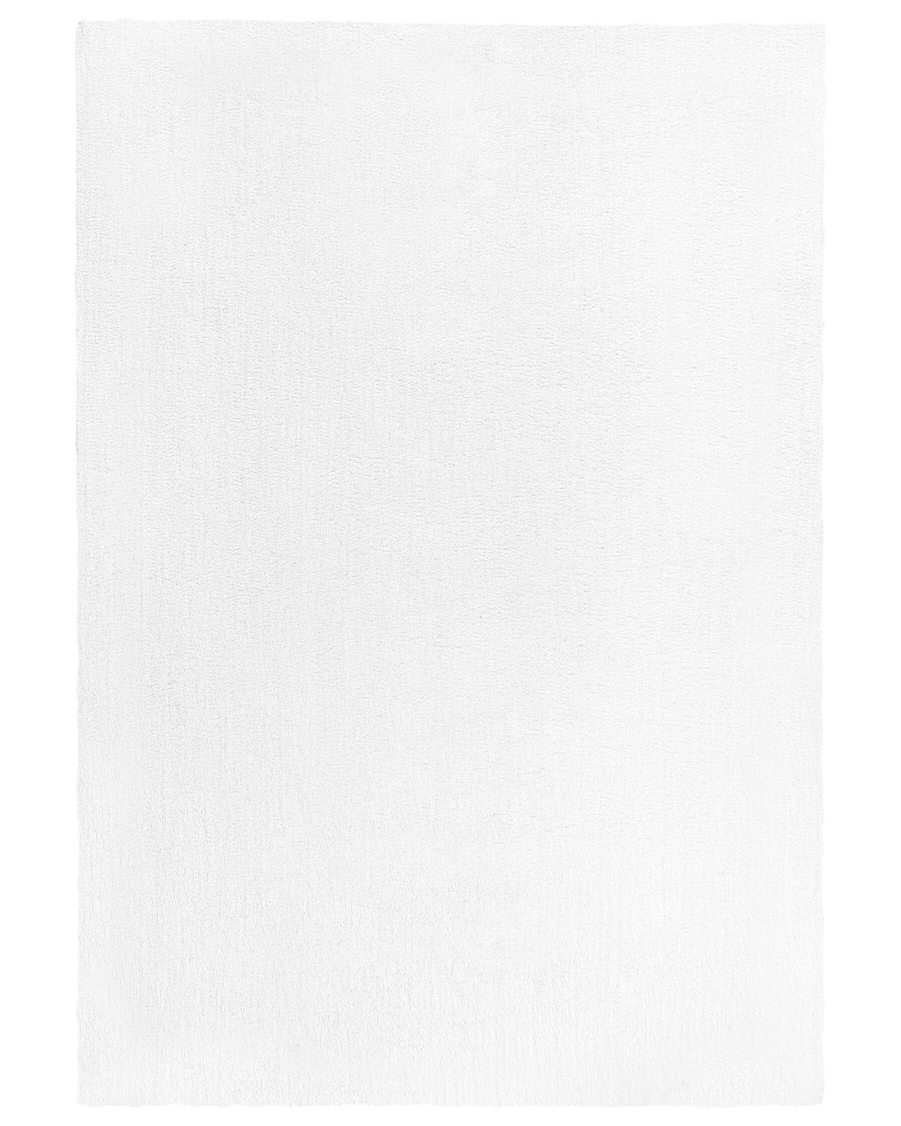 Teppich rechteckig 160 x 230 cm wei getuftet Shaggy Hochflor Modern Demre