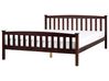 Bed Pine Wood GIVERNY 160 x 200 cm (EU King Size) Dark Brown