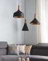 Taklampe svart/gull MACKENZIE_747050