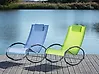 Rocking Sun Lounger CAMPO Metal Lime Green
