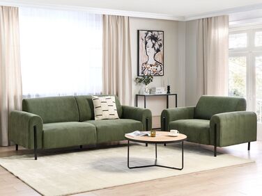 Corduroy Living Room Set Green ASKIM