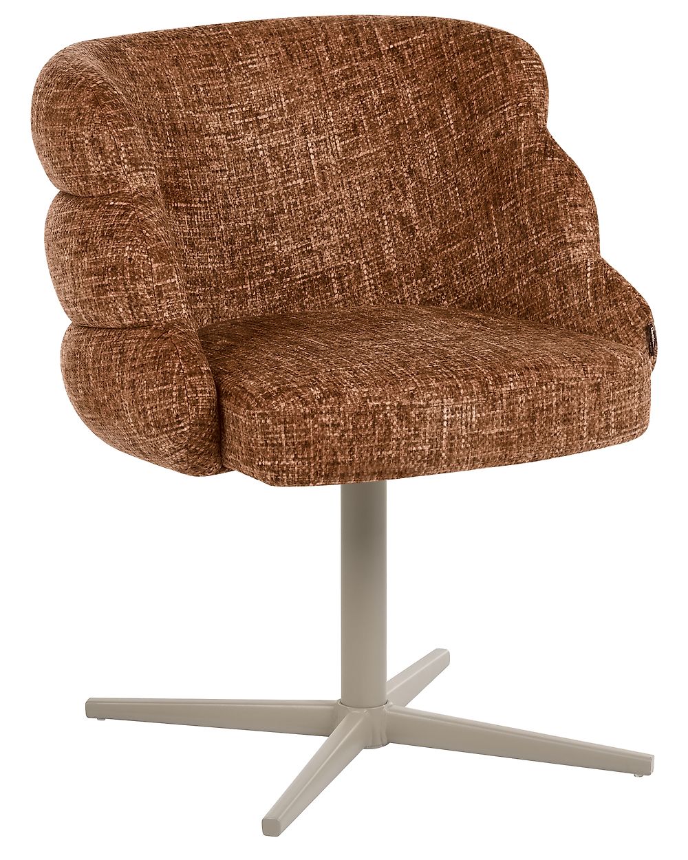 Chaise de salle à manger YOUNGSTOWN Tissu Marron doré