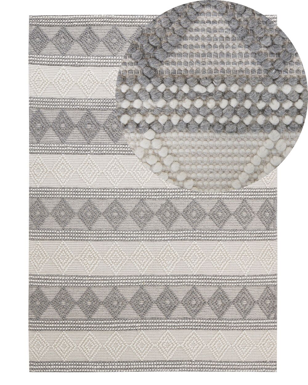 Rug BOZOVA Light Beige 140 x 200 cm Wool