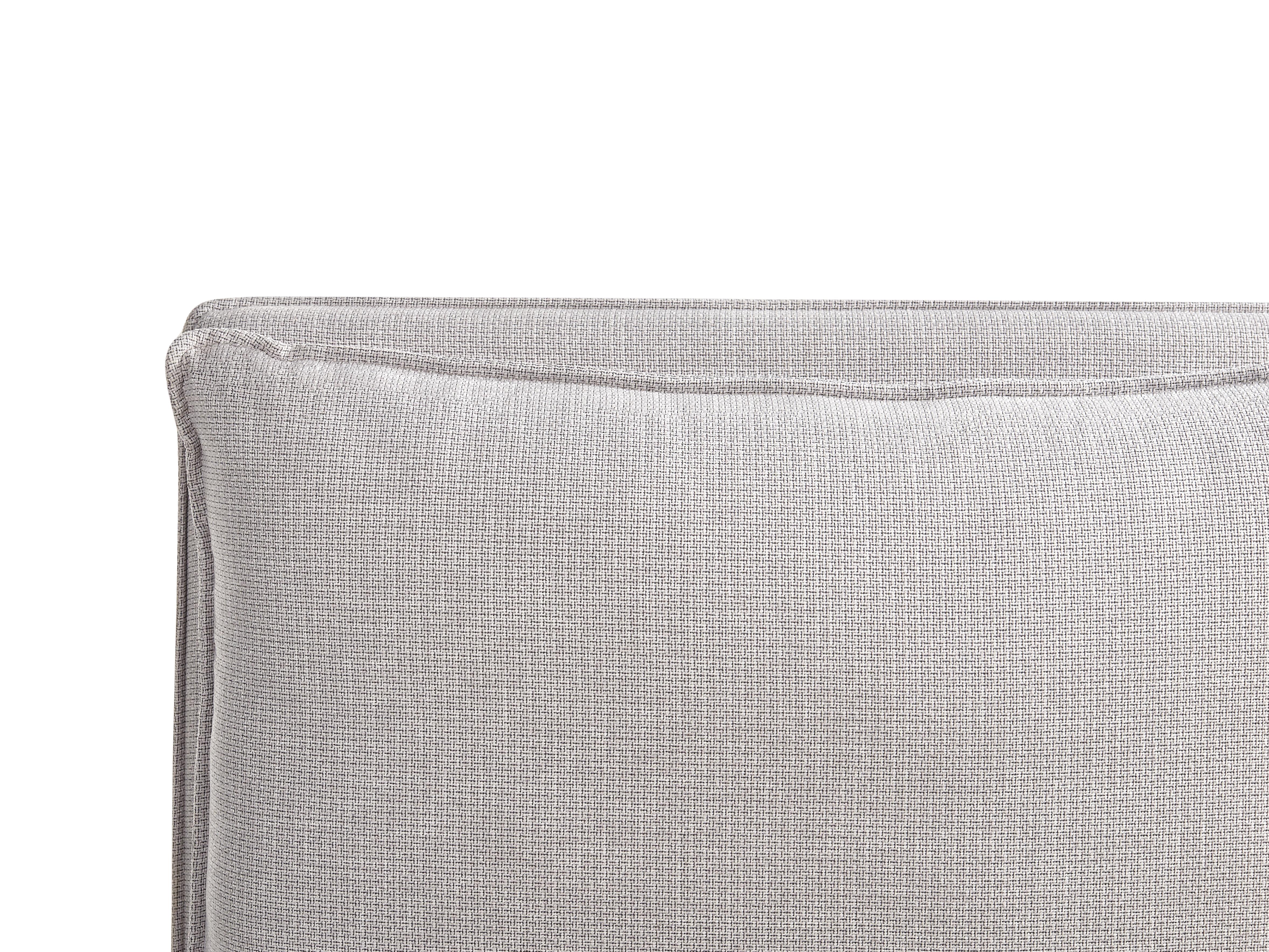 Bett mit Lattenrost Stoff BAJONNA 160 x 200 cm Hellgrau_1007185