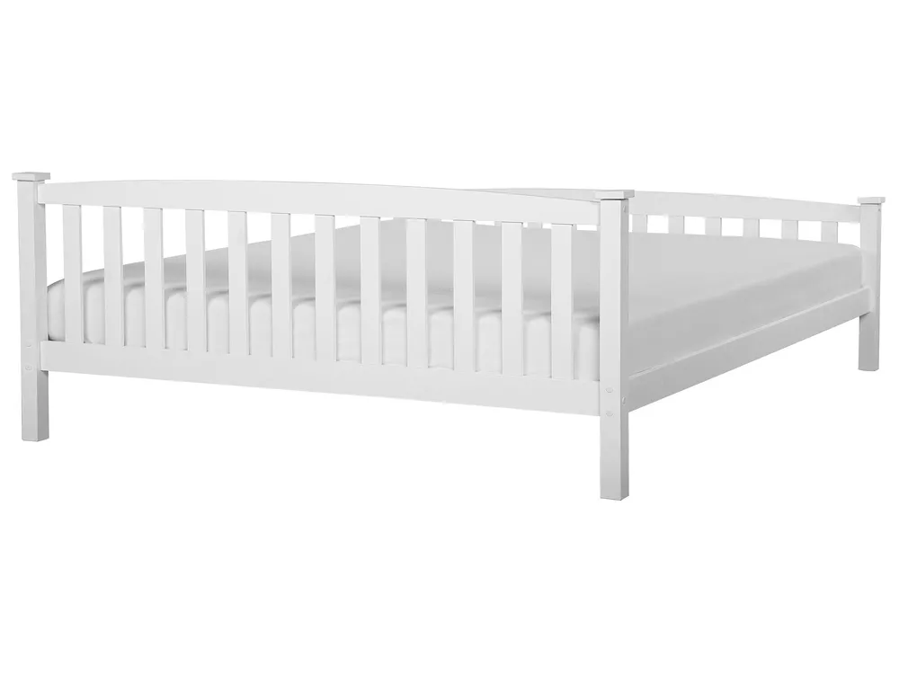 Bed Pine Wood GIVERNY 180 x 200 cm (EU Super King) White_754647