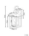 Aussenwandleuchte Metall schwarz 34 cm rechteckig ALMOND_870454