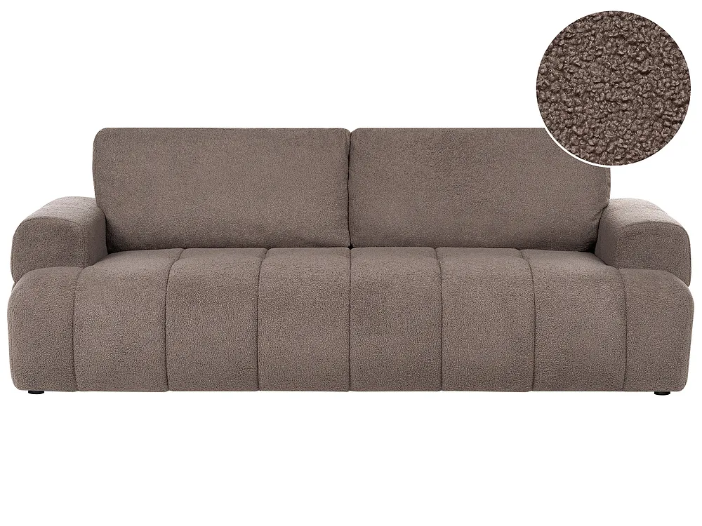 Sofa 3 Seater NARILLA Boucle Taupe