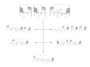 Garden Sofa Set 4 Seater ERICHE Dark Grey_985565