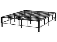 Divan Bed without Headboard Fabric COUNTESS 140 x 200 cm (EU Double) Light Grey_1054412