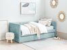 Sametová rozkládací postel 90 x 200 cm mátová zelená CHAVONNE_870794