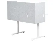 Desk Screen SOLOA 210 x 61 cm Grey_1015493
