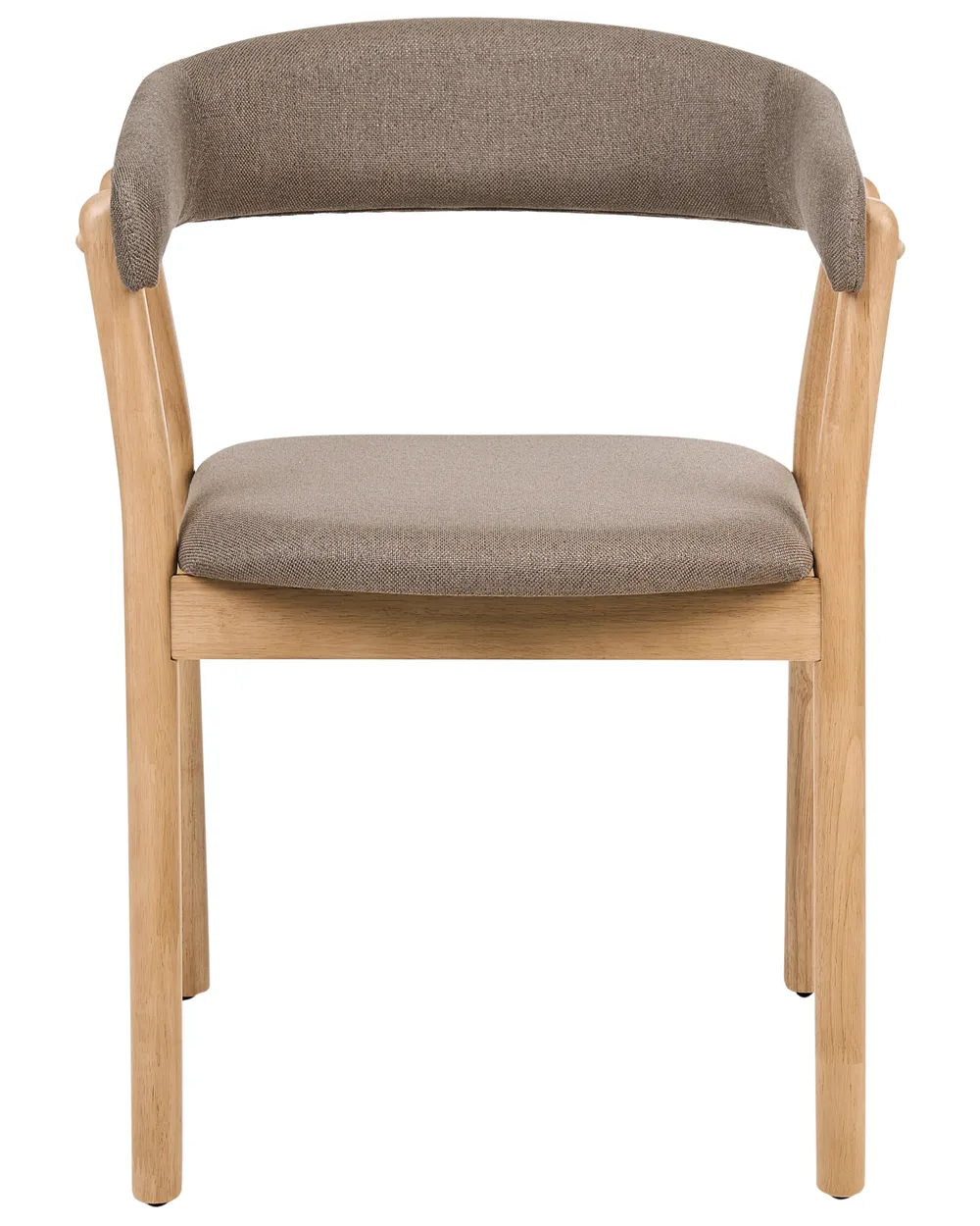 Set of 2 Dining Chairs MYLO Fabric Light Brown/ Brown_1068350