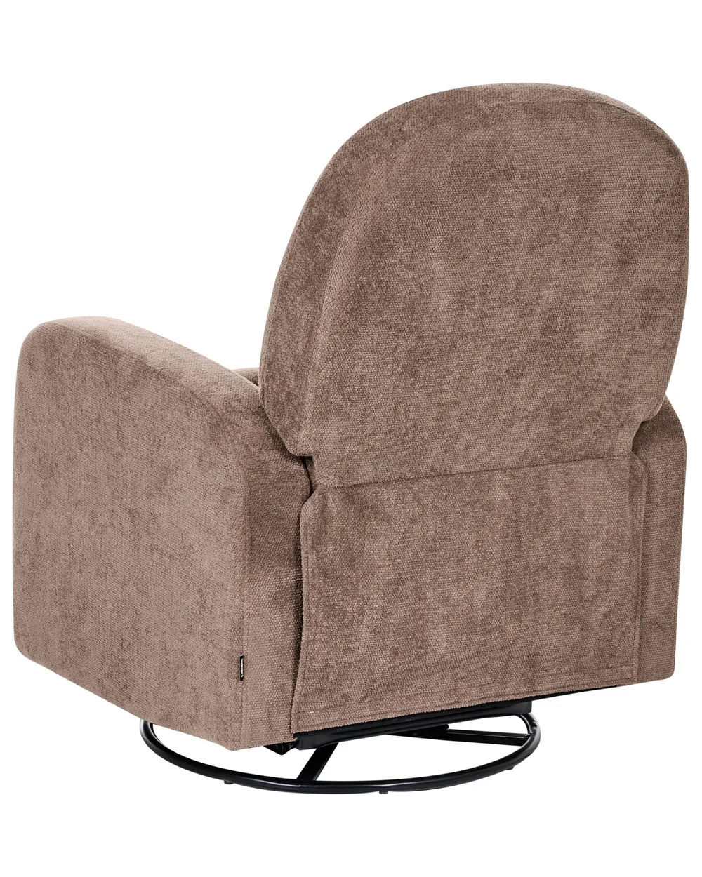 Rocking Recliner Chair FEBE Swivel Fabric Brown_1078664