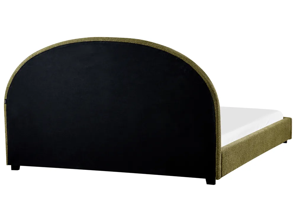 Bed Boucle VAUCLUSE 180 x 200 cm (EU Super King) Olive Green_977263