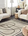 Rug DOKUZ Beige 160 x 230 cm Cotton