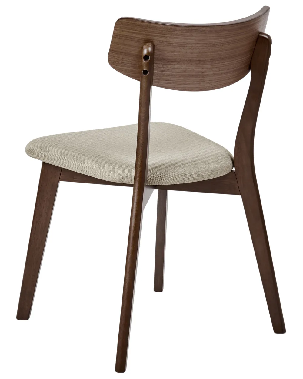 Set of 2 Dining Chairs HOLLY Wood Brown/ Beige_952302