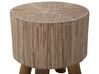Mesa auxiliar de madera de teca clara ø 35 cm TULITA_703725