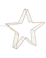 Lot de 2 décorations de Noël LED ITALLA 30/38 cm Étoile Doré_1163744