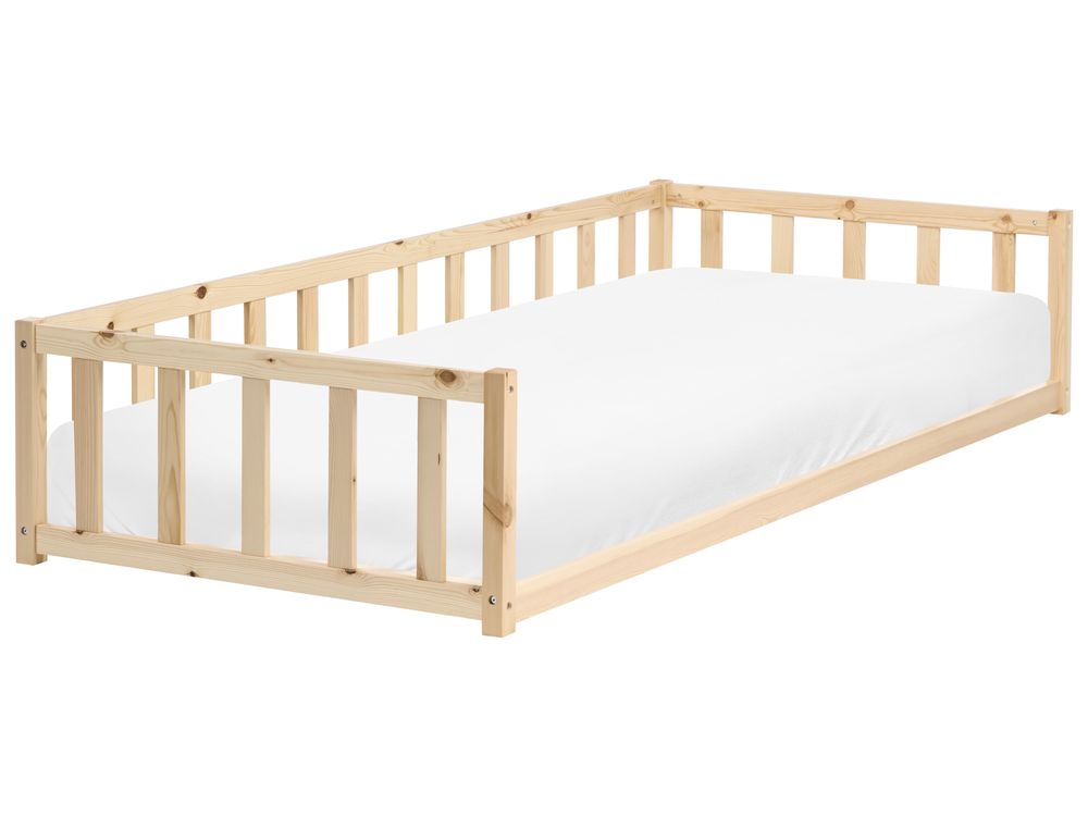 Kinderbett Kiefernholz AURIBEAU 90 x 200 cm Hellbraun