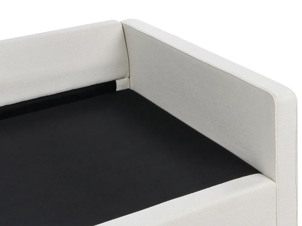 Sofa dla 3 osób VINSTRA Boucle Złamana biel_916106