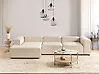 Modular Corner Sofa 4 Seater ARDAL Fabric Beige Right Hand