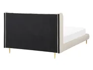 Bed Velvet FORBACH 140 x 200 cm (EU Double) Beige_843864