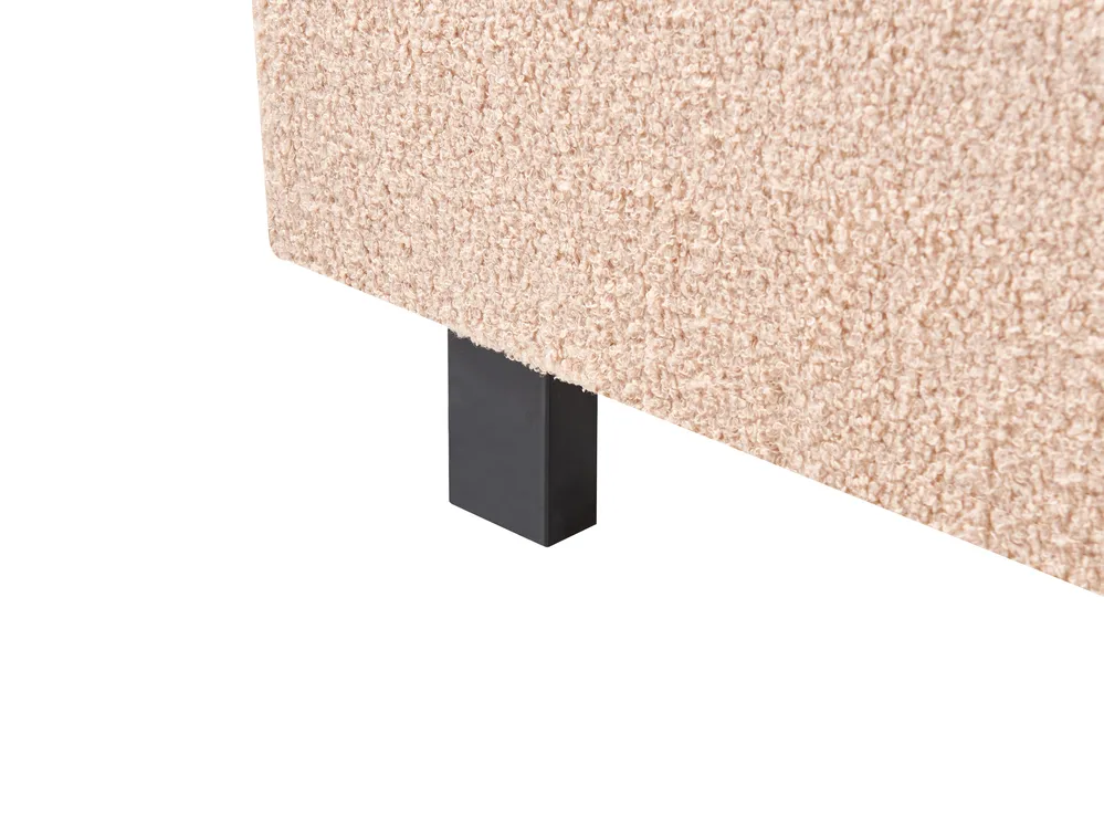 Bed Boucle ALBI 180 x 200 cm (EU Super King) Beige_964353