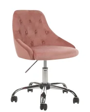 Desk Chair PARRISH Velvet Pastel Pink_867721