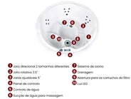 Banheira de hidromassagem com LED para exterior MARFIL Cinzento escuro_1076330
