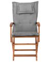 Lot de 2 chaises de jardin avec coussins gris MAUI_755741