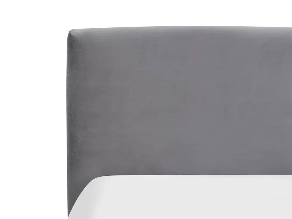 Ottoman Bed BOUSSE Velvet Dark Grey 140 x 200 cm (EU Double)_862589