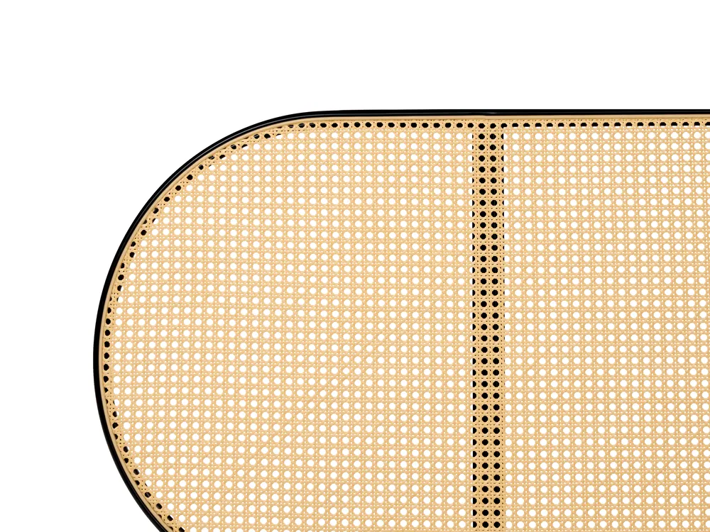 Bed PE Rattan BOULIN 180 x 200 cm (EU Super King) Black_976740