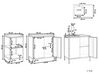 Gartenkücheninsel mit Schrank 3er-Set mit Spüle Stahl schwarz VILAMA_872612