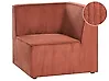 Corner Seat LEMVIG Corduroy Golden Brown Right Hand