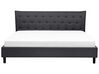 Fabric EU Super King Size Bed Dark Grey SAVERNE_708214