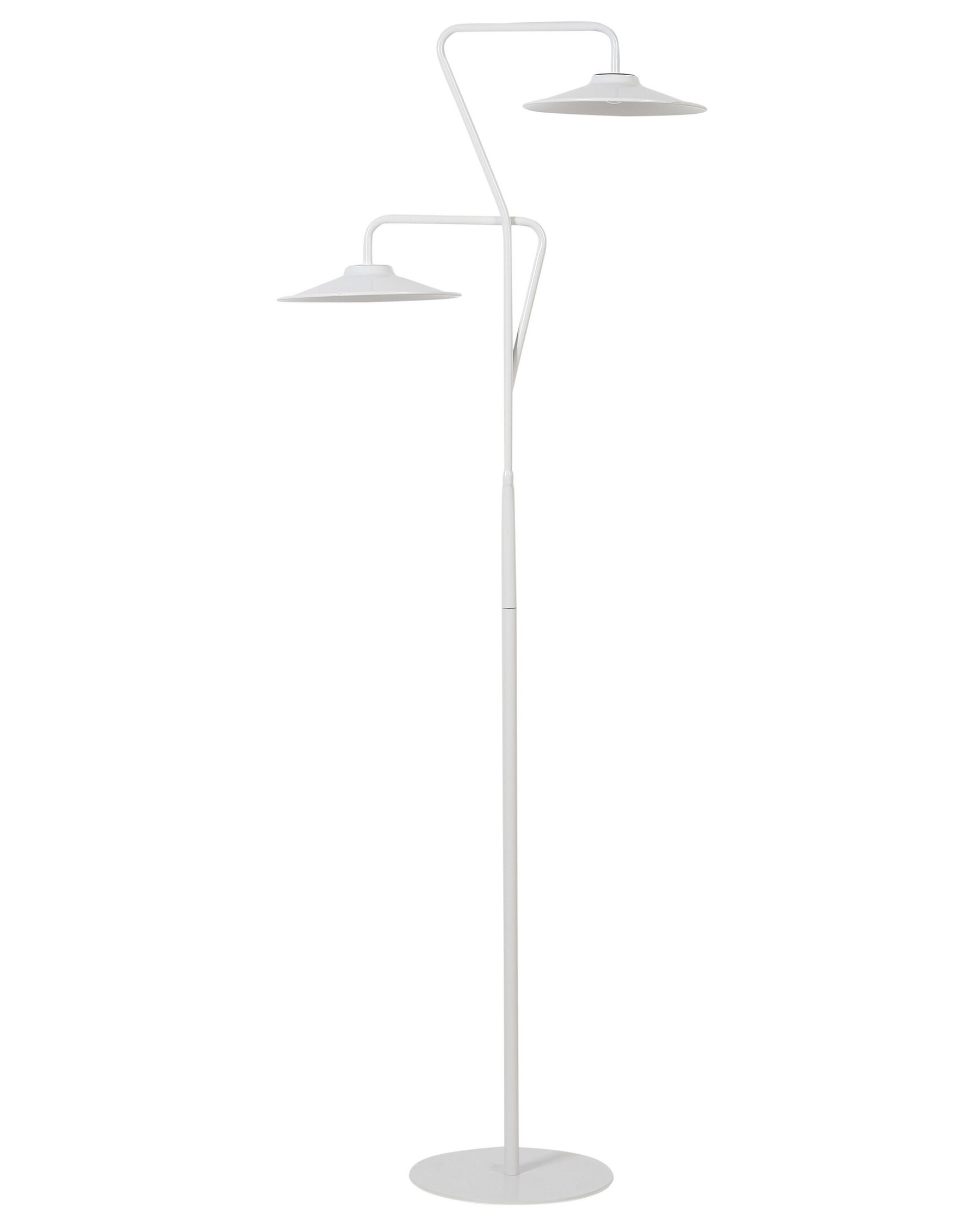 2 Light Metal LED Floor Lamp White GALETTI_900133