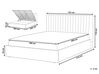 Čalúnená posteľ s úložným priestorom 180 x 200 cm béžová VION_901862
