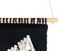 Cotton Macramé Wall Hanging Black and White PAKPATTAN_841438