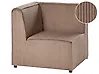 Corner Seat LEMVIG Corduroy Dark Beige Left Hand