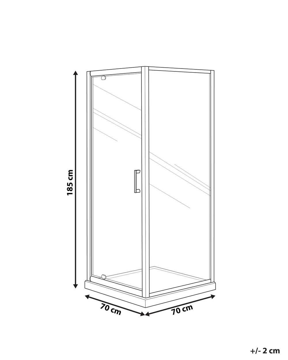 Cabina De Ducha Plegable Tipo Fuelle Liberté - 70x70 Cm, Reducible A 60x60 Cm, Blanca, Fácil Instalación, Fabricada En Italia