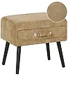 Mesita de noche 1 cajón EUROSTAR Pana Beige oscuro