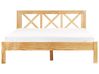 Wooden EU King Size Bed Light TANNAY_930970