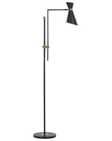 Lampa podłogowa metalowa czarna MELAWI